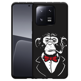 Hoesje Zwart geschikt voor Xiaomi 13 Pro Smoking Chimp