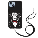 Hoesje met Koord Zwart geschikt voor iPhone 14 - Smoking Chimp