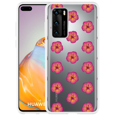 Cazy Hoesje geschikt voor Huawei P40 - Hawaiiaanse Bloem II