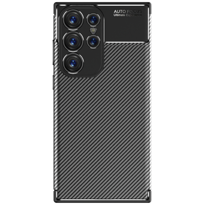 Cazy Rugged TPU Hoesje geschikt voor Samsung Galaxy S23 Ultra - Zwart