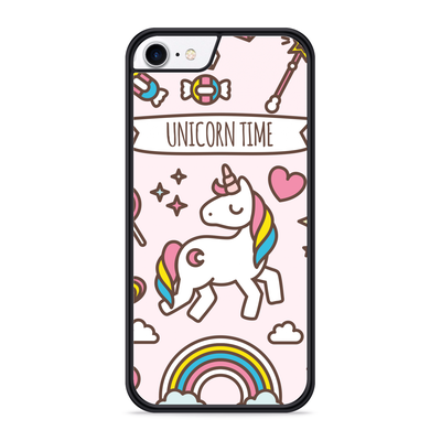 Cazy Hardcase hoesje geschikt voor iPhone 8 - Unicorn Time