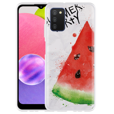 Cazy Hoesje geschikt voor Samsung Galaxy A03s - Watermeloen Party