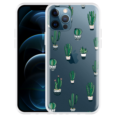 Cazy Hoesje geschikt voor iPhone 12 Pro - Green Cactus
