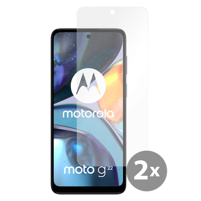 Cazy Tempered Glass Screen Protector geschikt voor Motorola Moto G22 - Transparant - 2 stuks
