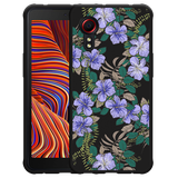 Hoesje Zwart geschikt voor Samsung Galaxy Xcover 5 - Purple Flowers