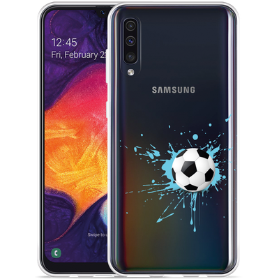 Cazy Hoesje geschikt voor Samsung Galaxy A50 - Soccer Ball