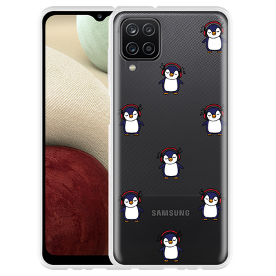 Cazy Hoesje geschikt voor Samsung Galaxy A12 - Penguin Chillin