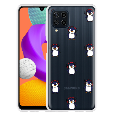 Cazy Hoesje geschikt voor Samsung Galaxy M22 - Penguin Chillin
