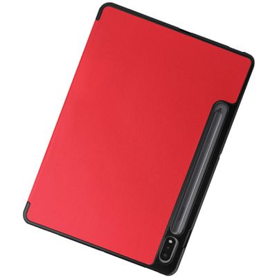 Cazy TriFold Hoes met Penhouder geschikt voor Samsung Galaxy Tab S8 Ultra - Rood