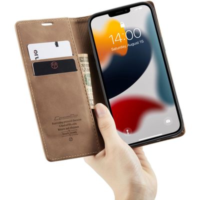 CASEME iPhone 13 Pro Max Retro Wallet Case - Brown