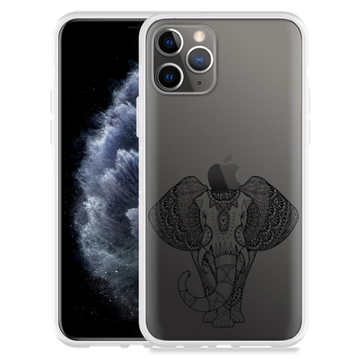 Cazy Hoesje geschikt voor iPhone 11 Pro - Mandala Elephant