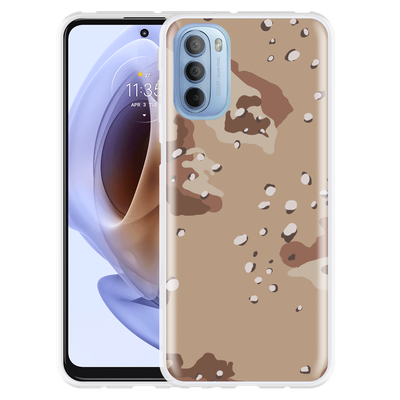 Cazy Hoesje geschikt voor Motorola Moto G41 - Camouflage Desert