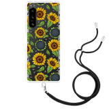 Hoesje met Koord geschikt voor Sony Xperia 5 IV - Sunflowers