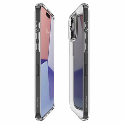 Hoesje geschikt voor iPhone 15 Pro - Spigen Liquid Crystal Case - Transparant