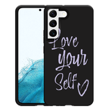 Hoesje Zwart geschikt voor Samsung Galaxy S22 Love Yourself