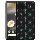 Hoesje Zwart geschikt voor Google Pixel 6a - Palmbomen