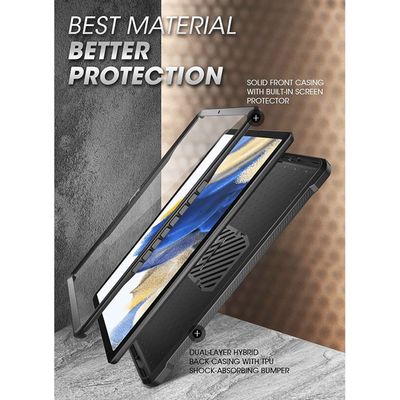 Supcase Unicorn Beetle Pro Hoes geschikt voor Samsung Galaxy Tab A9 - Met ingebouwde screenprotector - Zwart