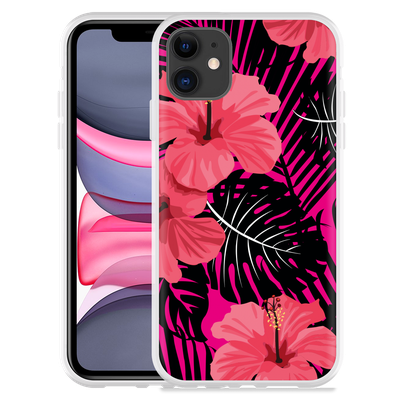 Cazy Hoesje geschikt voor iPhone 11 - Tropical Flowers