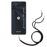 Hoesje met Koord geschikt voor Motorola Moto E22/E22i - Focus On The Good