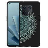 Hoesje Zwart geschikt voor OnePlus 10 Pro - Turqoise Mandala