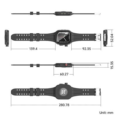 Shellbox Apple Watch Series 7/8 41mm Waterproof Case (Black)