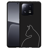 Hoesje Zwart geschikt voor Xiaomi 13 Pro Kattencontour II