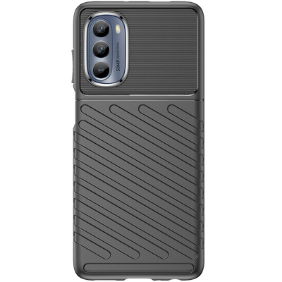 Cazy TPU Grip Hoesje geschikt voor Motorola Moto G62 5G - Zwart