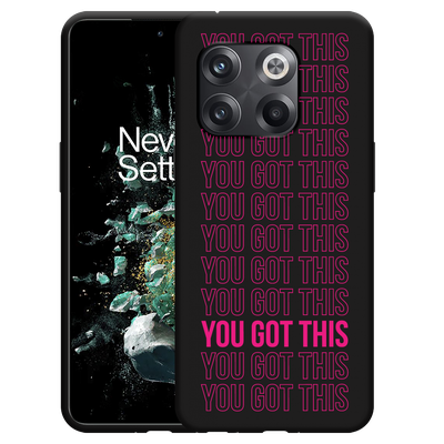 Cazy Hoesje Zwart geschikt voor OnePlus 10T - You Got This