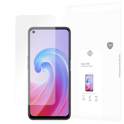 Cazy Tempered Glass Screen Protector geschikt voor Oppo A96 - Transparant