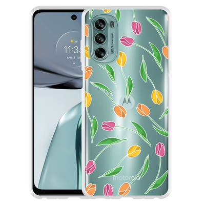 Cazy Hoesje geschikt voor Motorola Moto G62 5G - Tulpen