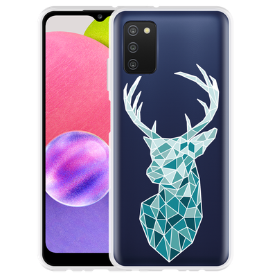 Cazy Hoesje geschikt voor Samsung Galaxy A03s - Art Deco Deer