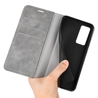 Cazy Wallet Magnetic Hoesje geschikt voor Xiaomi 12 Lite - Grijs