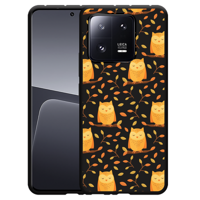 Cazy Hoesje Zwart geschikt voor Xiaomi 13 Pro Cute Owls