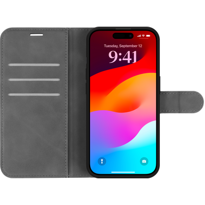 Cazy Premium Wallet Hoesje geschikt voor iPhone 15 Pro Max - Grijs