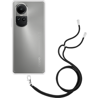 Just in Case Oppo Reno10 5G - Soft TPU Case with Necklace Strap - Clear