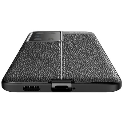 Cazy Hoesje geschikt voor Samsung Galaxy S21 Ultra - TPU Hoesje Soft Design - Zwart