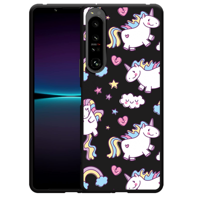 Cazy Hoesje Zwart geschikt voor Sony Xperia 1 IV - Fat Unicorn