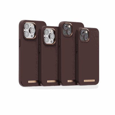 Njord Collections Hoesje geschikt voor iPhone 14 - Genuine Leather - 2m Valbescherming - Bruin