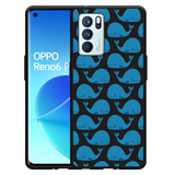 Hoesje Zwart geschikt voor Oppo Reno6 Pro 5G - Whales