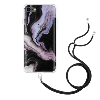 Cazy Hoesje met Koord geschikt voor iPhone SE 2022 - Liquid Marble