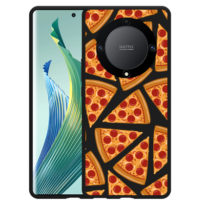 Cazy Hoesje Zwart geschikt voor Honor Magic5 Lite Pizza Party