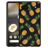 Hoesje Zwart geschikt voor Google Pixel 6a - Ananas