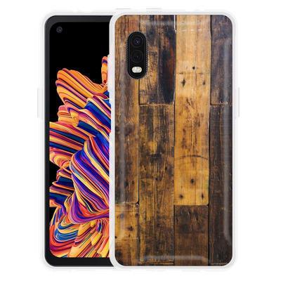 Cazy Hoesje geschikt voor Samsung Galaxy Xcover Pro - Special Wood