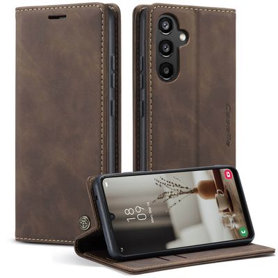 CASEME Samsung Galaxy A34 Retro Wallet Case - Coffee