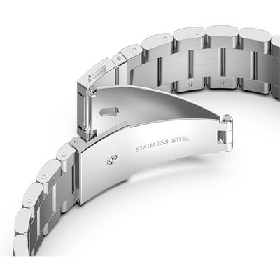 Cazy Bandje geschikt voor Samsung Galaxy Watch 6 / 5 / 4 - Perfect Fit Metalen Watchband - Zilver