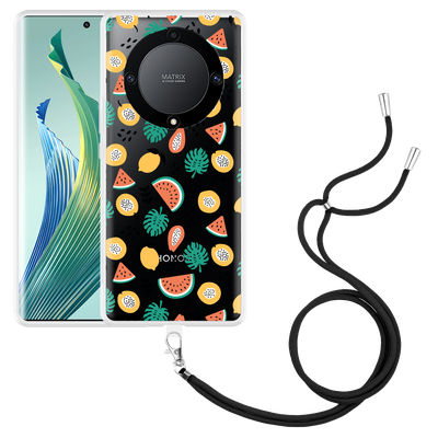 Cazy Hoesje met koord geschikt voor Honor Magic5 Lite Tropical Fruit