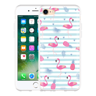 Cazy Hoesje geschikt voor iPhone 7 - Flamingo Ananas