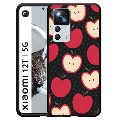 Cazy Hoesje Zwart geschikt voor Xiaomi 12T/12T Pro - Appels