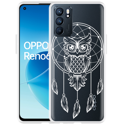 Cazy Hoesje geschikt voor Oppo Reno6 5G - Dream Owl Mandala