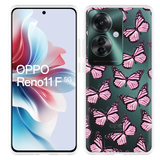 Hoesje geschikt voor Oppo Reno11 F Roze Vlinders